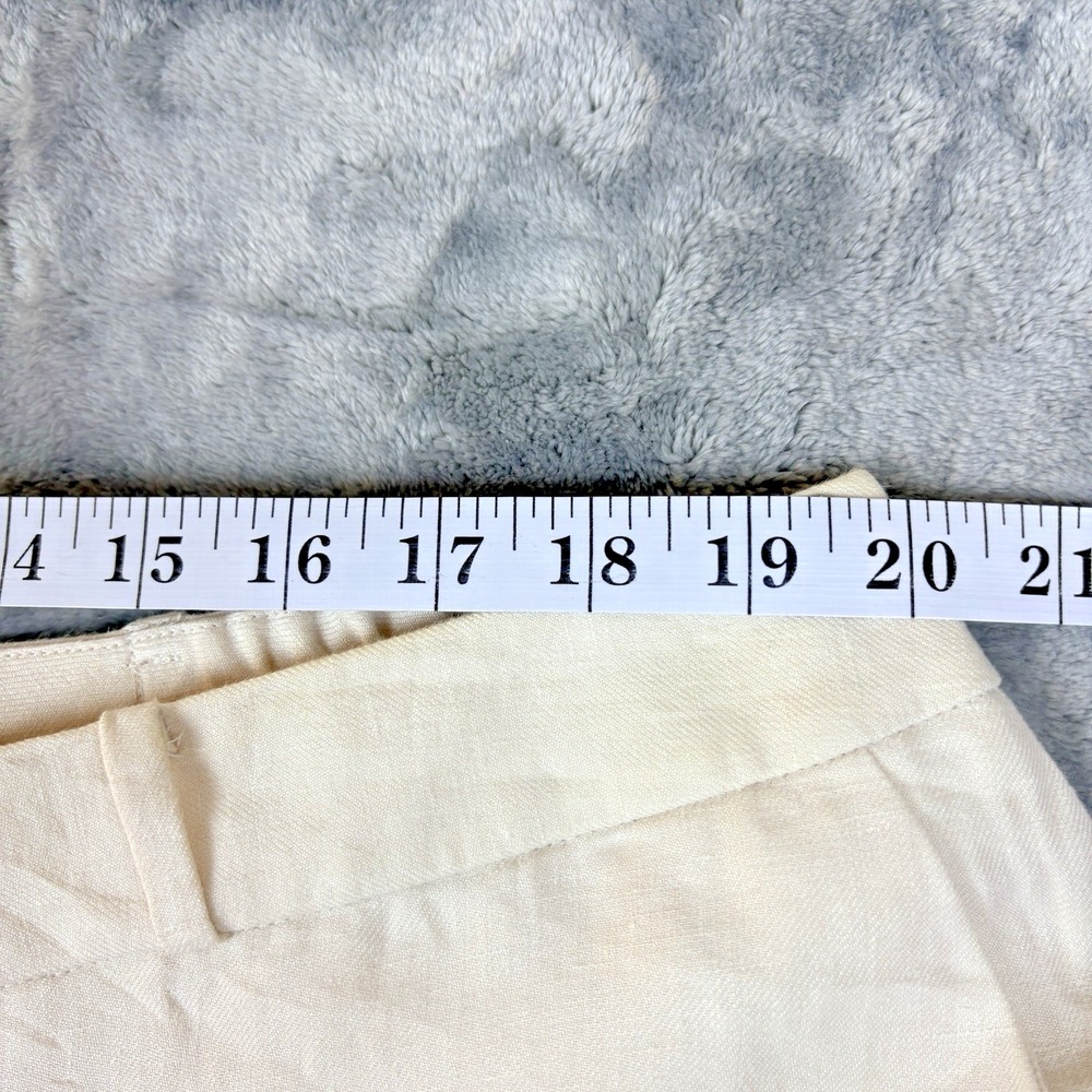Talbots Woman‎ Womens Linen Pants Straight Leg Lightweight Classic Fit Beige 20W - Picture 8 of 13